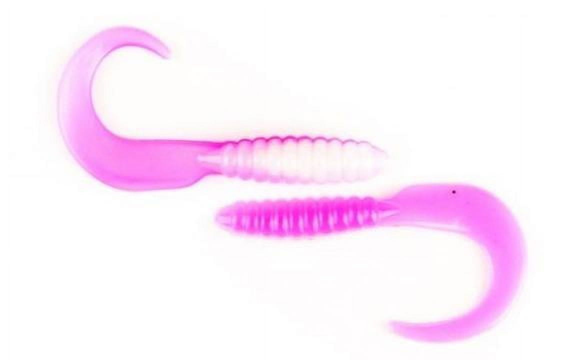 X Zone Fishing Lure 33741 2" Swirl Tail Grub 741 Pink And White 18 Per