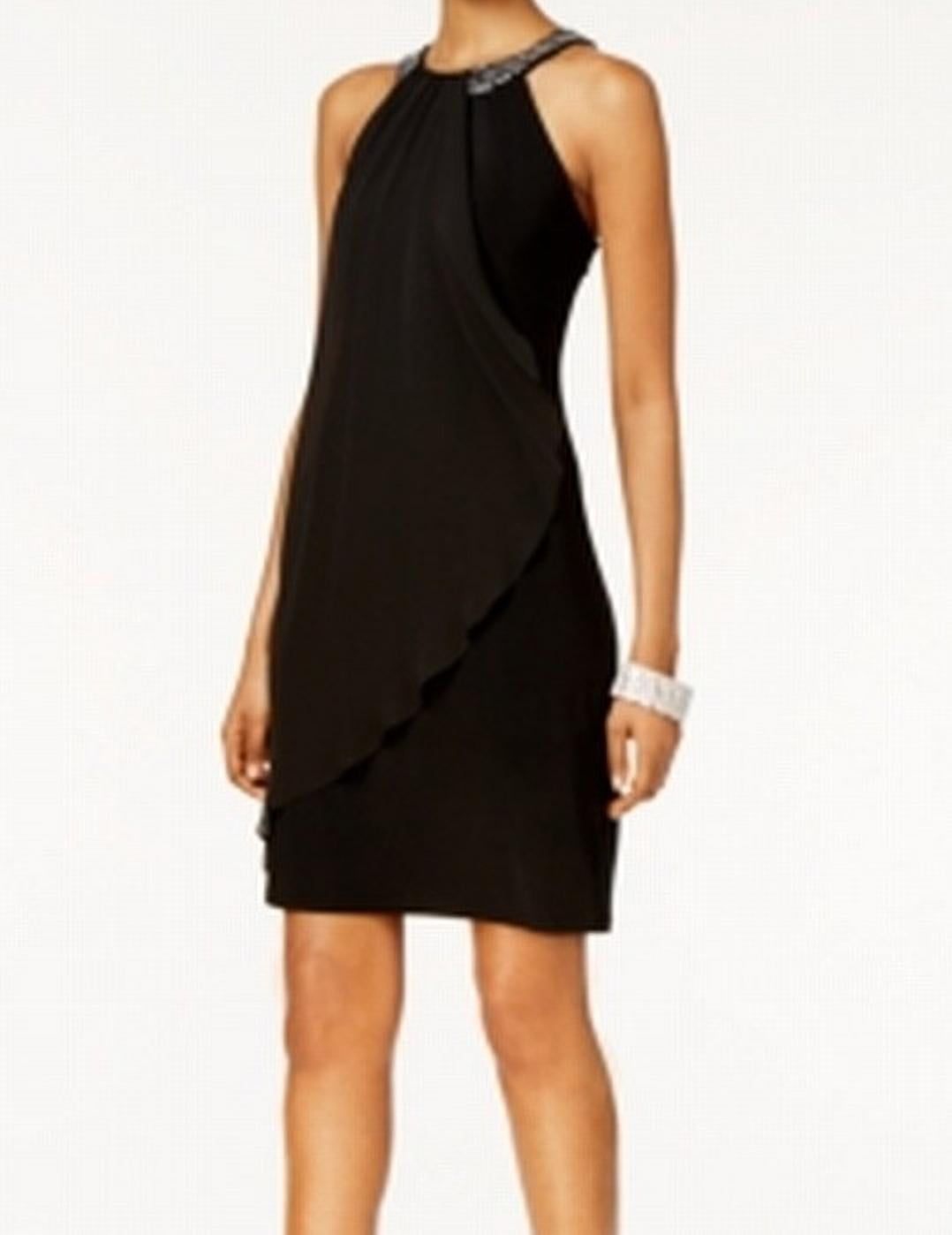 X by Xscape Women's Embellished Halter Dress (6, Black) - Walmart.com