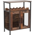thumbnail image 1 of X-cosrack Wine Bar Rack Cabinet with Detachable Wine Rack, Coffee Bar Cabinet with Glass Holder, Small Sideboard and Buffet Cabinet with Mesh Door, Rustic Brown(Patent Pending), 1 of 9