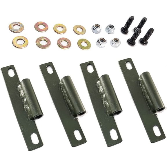 X-door Mounting Hinge Half, Door Hangers, Set Of 4, Green, Fits Military Humvee
