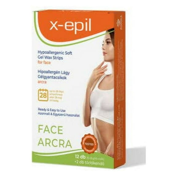 X-epil Premium Soft Sensitive Gel Wax Strips For Face (Premium 12pcs)