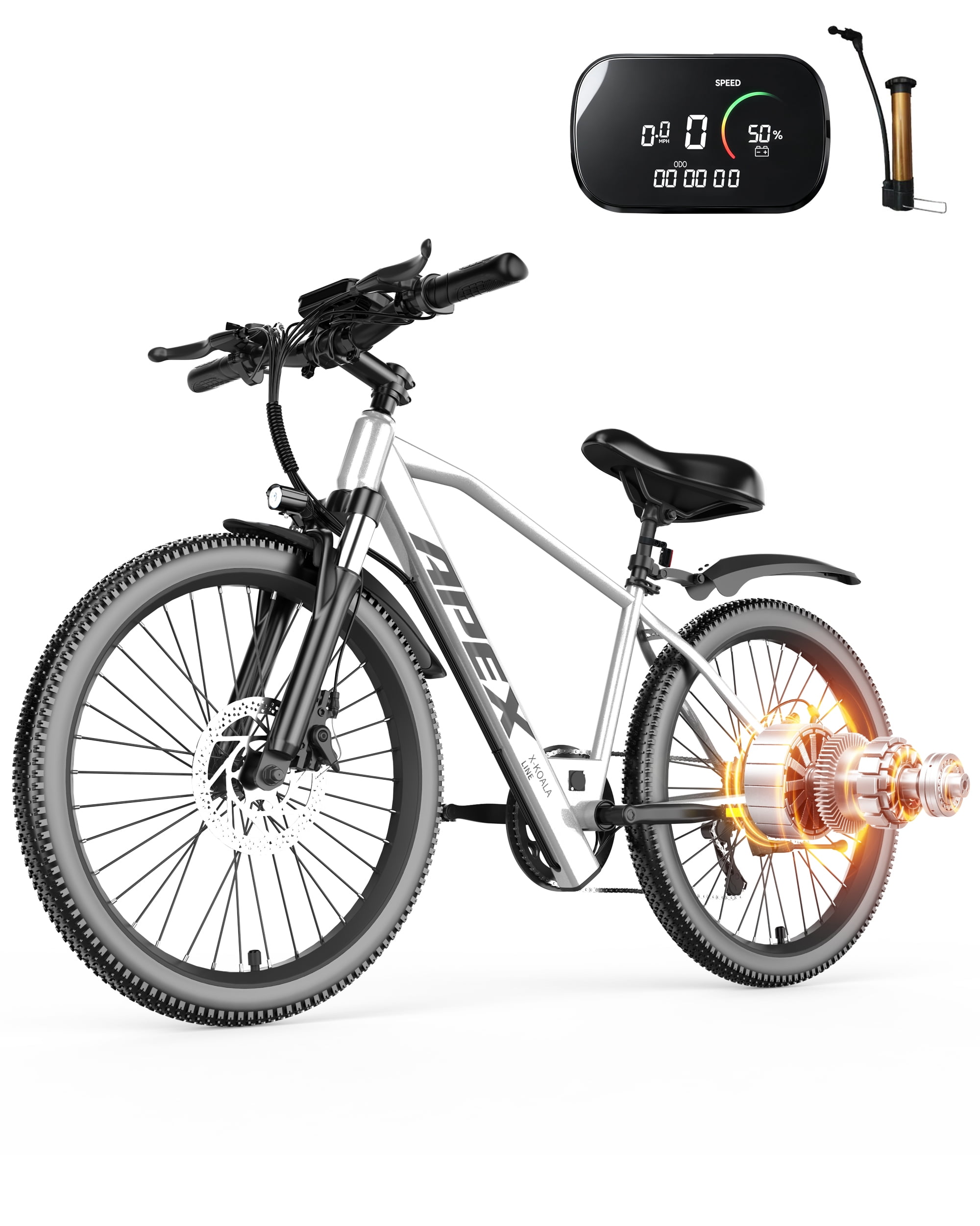 700W Electric Bike for Adults, 26" E-Bike, 20MPH, 48V 13Ah Internal Battery, UL2849
