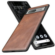 X-level Google Pixel 7 Case, Anti-Scratch Premium PU Leather Soft TPU Bumper Shockproof Protective Phone Cover Case for Google Pixel 7 Brown