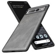 X-level Google Pixel 7 Pro Case, Anti-Scratch Premium PU Leather Soft TPU Bumper Shockproof Protective Phone Cover Case for Google Pixel 7 Pro (Gray)
