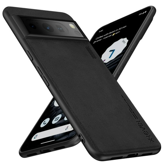 X-level Google Pixel 8 Pro Case Drop Protective Thin Dual Layer Shockproof Bumper Cases Full Body Rugged Hard PC Back Anti-Scratch Microfiber Surface with Grip with Soft Edge Slim Cover-Black