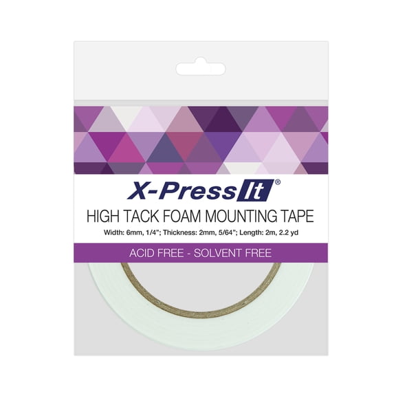 X-press It High Tack Foam Tape, .25" X 2.2 Yds.