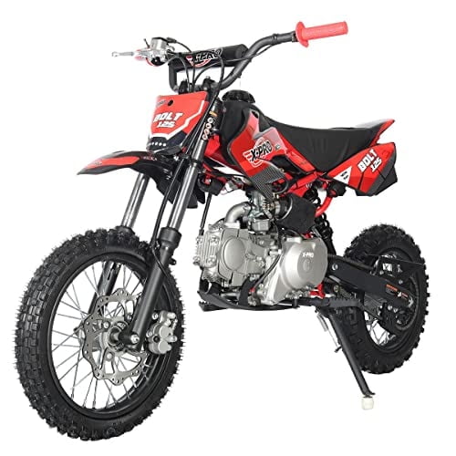 X-Pro Brand New Bolt 125cc Gas Pit Dirt Bike, Automatic Transmission, Electric Start, Big 14"/12" Tires!