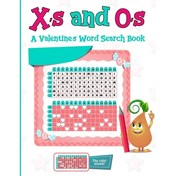 X's and O's: A Valentine's Word Search Book (Paperback)(Large Print)