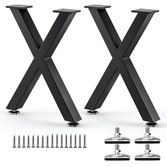 X-shape 16"H12"W Metal Coffee Table Base