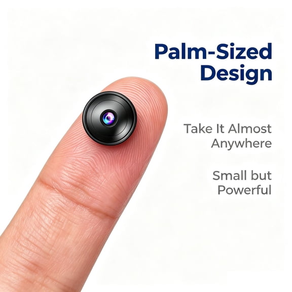 Mini Wireless Security Camera, Small Indoor WiFi Cam with Night Vision, Motion Detection, Two-Way Audio, Remote Live View, Loop Recording for Home Office