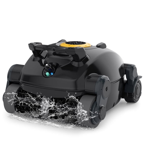 RoboKleen RK-X1 Cordless Robotic Pool Cleaner, Wall Climbing for Inground Pool and Above Ground Pool, Lightweight, 2700 GPH Suction, 8L Capacity,Orange