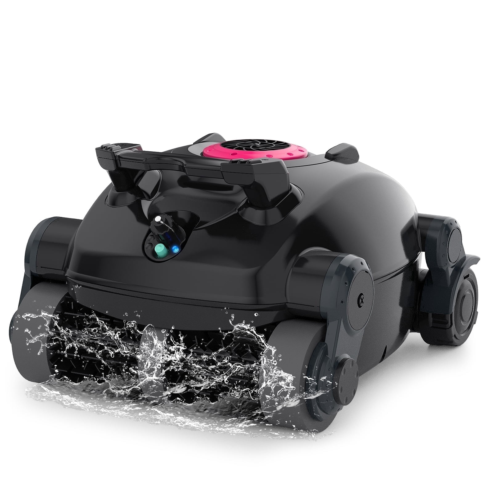 RoboKleen RK-X1 Cordless Robotic Pool Cleaner, Wall Climbing for Inground Pool and Above Ground Pool, Lightweight, 2700 GPH Suction, 8L Large Capacity,Pink