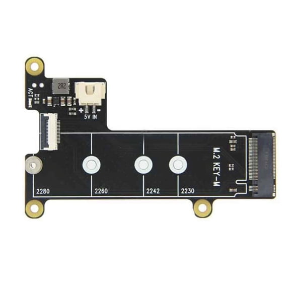 X1001 for Pi5 Raspberry Pi 5 PCIe to M.2 NVMe SSD Adapter Board HAT X1001 2280 2242 2230 Enhance Storage Wide Use