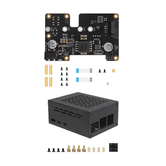 X1012 PCIe to M.2 POE NVMe SSD and POE Shield for RPi 5 M.2 NVMe SSD Ethernet Expansion Board Replacement for RPi 5