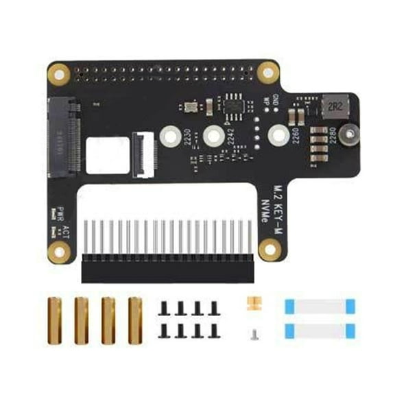 X1015 M.2 NVMe Solid Disk Shield For RPi 5 Expansion Board Supports PCIe 2.0 Fast Speed Data Transfer