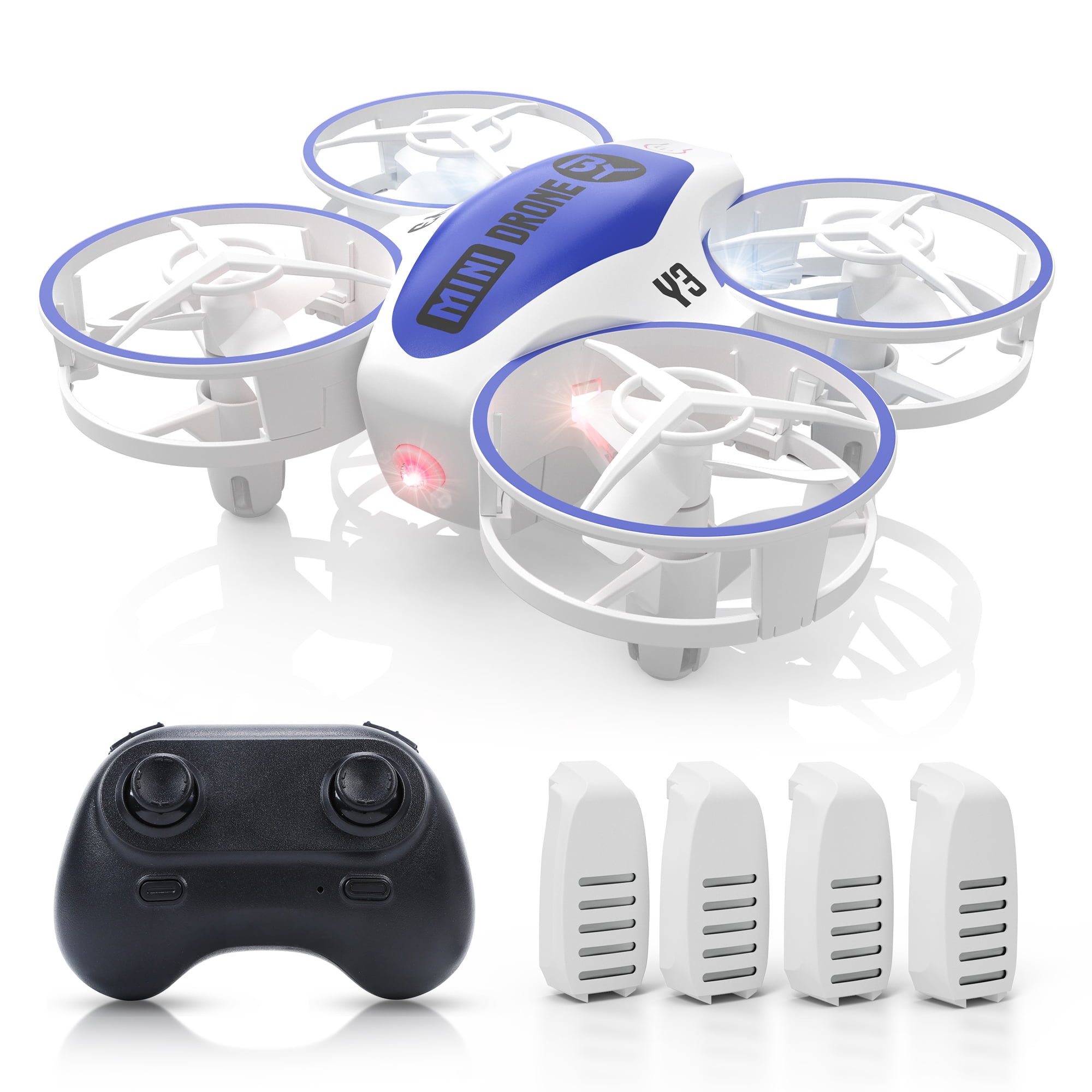 X11 Mini Drone for Kids & Beginners, Portable Hand Operated Propeller RC  Quadcopter Drone with LED Light, 4 Batteries, 3D Flip, Auto Hovering 