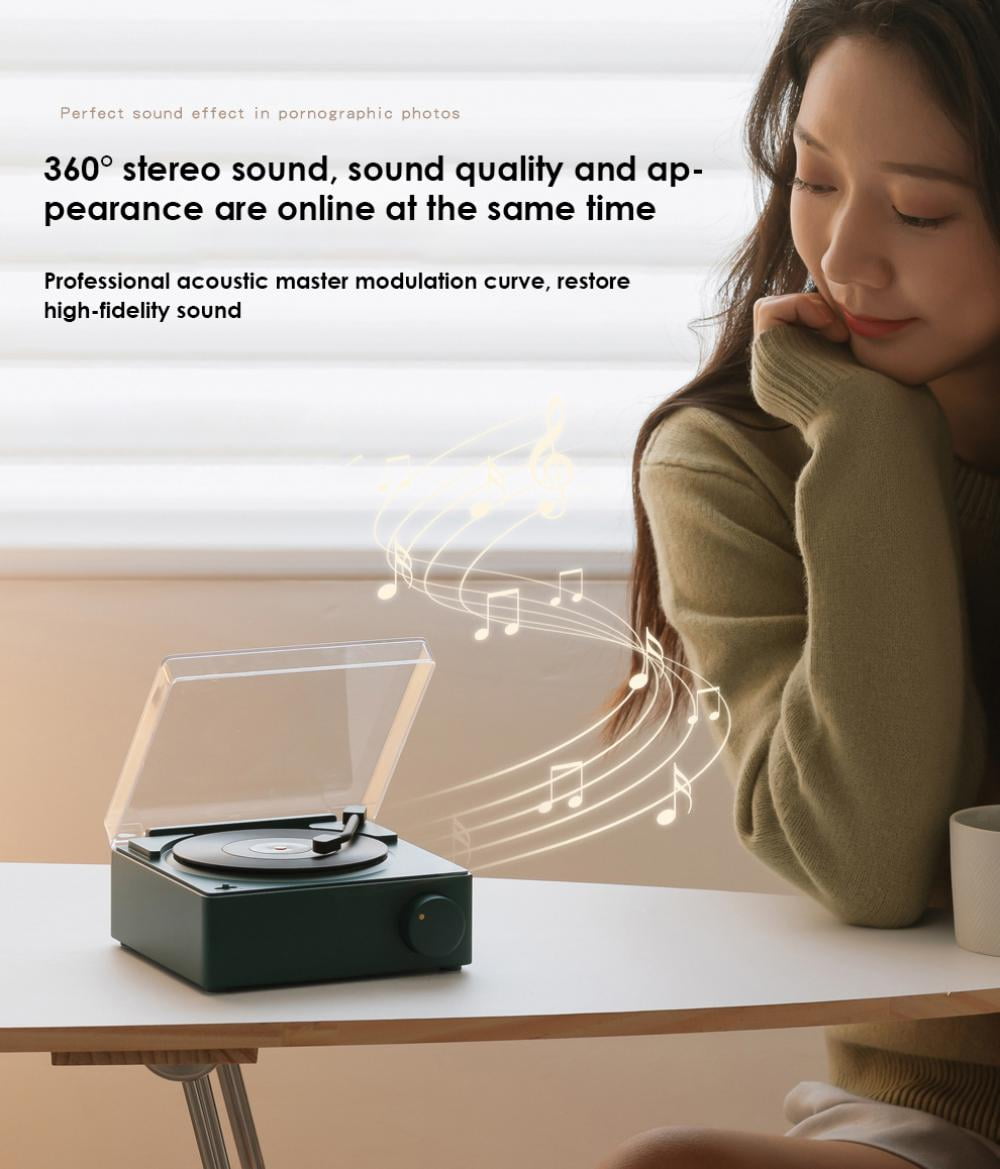 X11 time machine bluetooth audio retro with turntable alarm clock HD