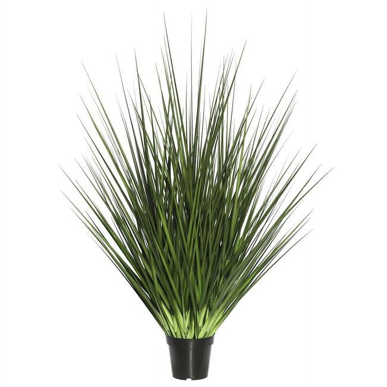 Evergreen Bliss 36" Lush Artificial Potted Grass in Sleek Black Pot