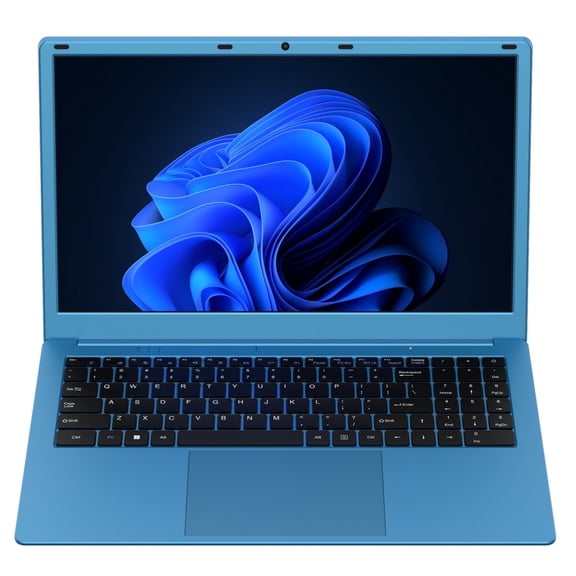 Azpen X1500 15.6" Light Blue Laptop – Windows 11, AMD CPU, 128GB Storage, Microsoft 365 for Life, Soft Case Included
