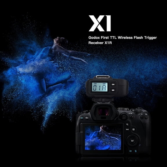 X1R-C E-TTL 2.4G High Speed Sync Wireless Remote Flash Trigger Receiver Compatible for Canon Camera, 1/8000s, 5 Groups and 32 Channels,2.4G Wireless X System