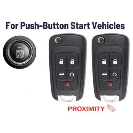 X2 Flip Key Compatible with GMC, Chevrolet, and Buick 2010 - 2019, 13504199, OHT01060512