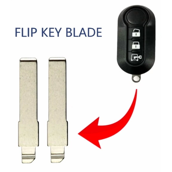 X2 2012-2022 Fiat 500 Dodge Ram Promaster / Remote Flip Key Blade / PN: GTFT03