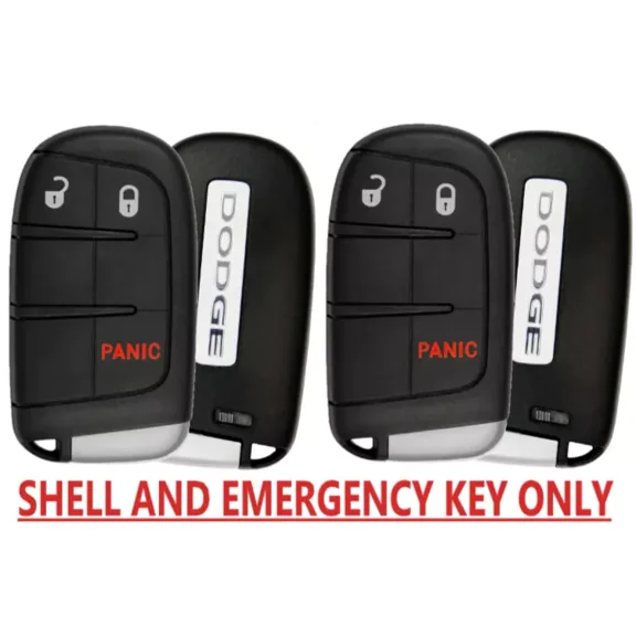 X2 3B Replacement for Dodge 2014 - 2022 Models Smart Key Shell Case M3N40821302 VLS