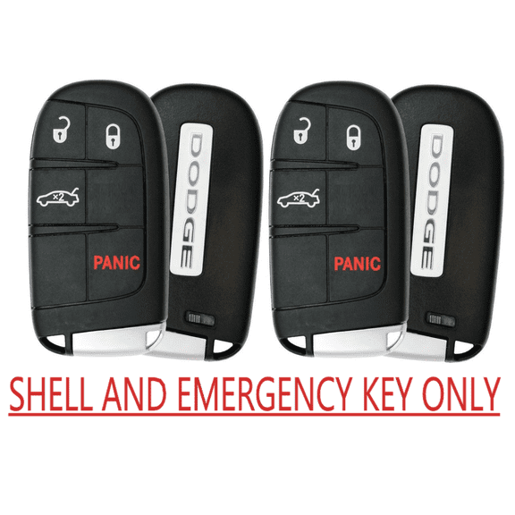 X2 4B Replacement for Dodge 2014 - 2022 Models Smart Key Shell Case M3N40821302 VLS