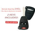 thumbnail image 1 of X2 Chrysler 3 Button Remote Head Key SHELL CASE OHT M3N VLS, 1 of 4