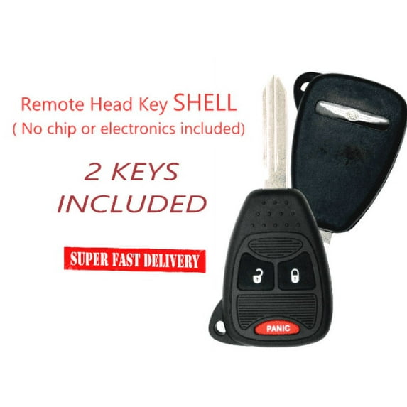 X2 Chrysler 3 Button Remote Head Key SHELL CASE OHT M3N VLS