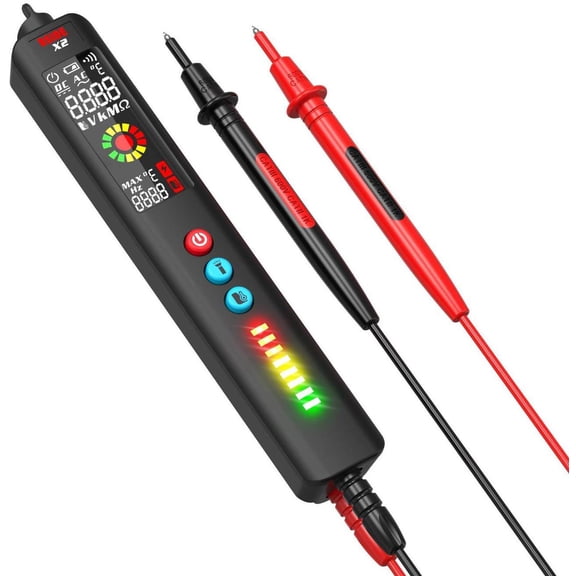 X2 Digital Multimeter, Portable Voltage Tester with 3 Results Display with Infrared Thermometer, Digital Multimeter