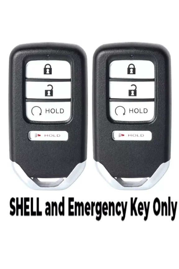 X2 NEW SMART KEY SHELL CAS FOR HONDA RIDGELINE 2017 - 2019 + UNCUT KEY