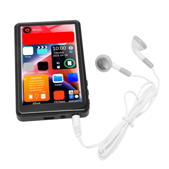 X20 4-Inch Touch Screen HD MP3 Player, 16GB Portable Music Player with Bluetooth 5.0, Noise Reduction, Support FM Radio, Recording, E-Book, Built-in Speaker, Black