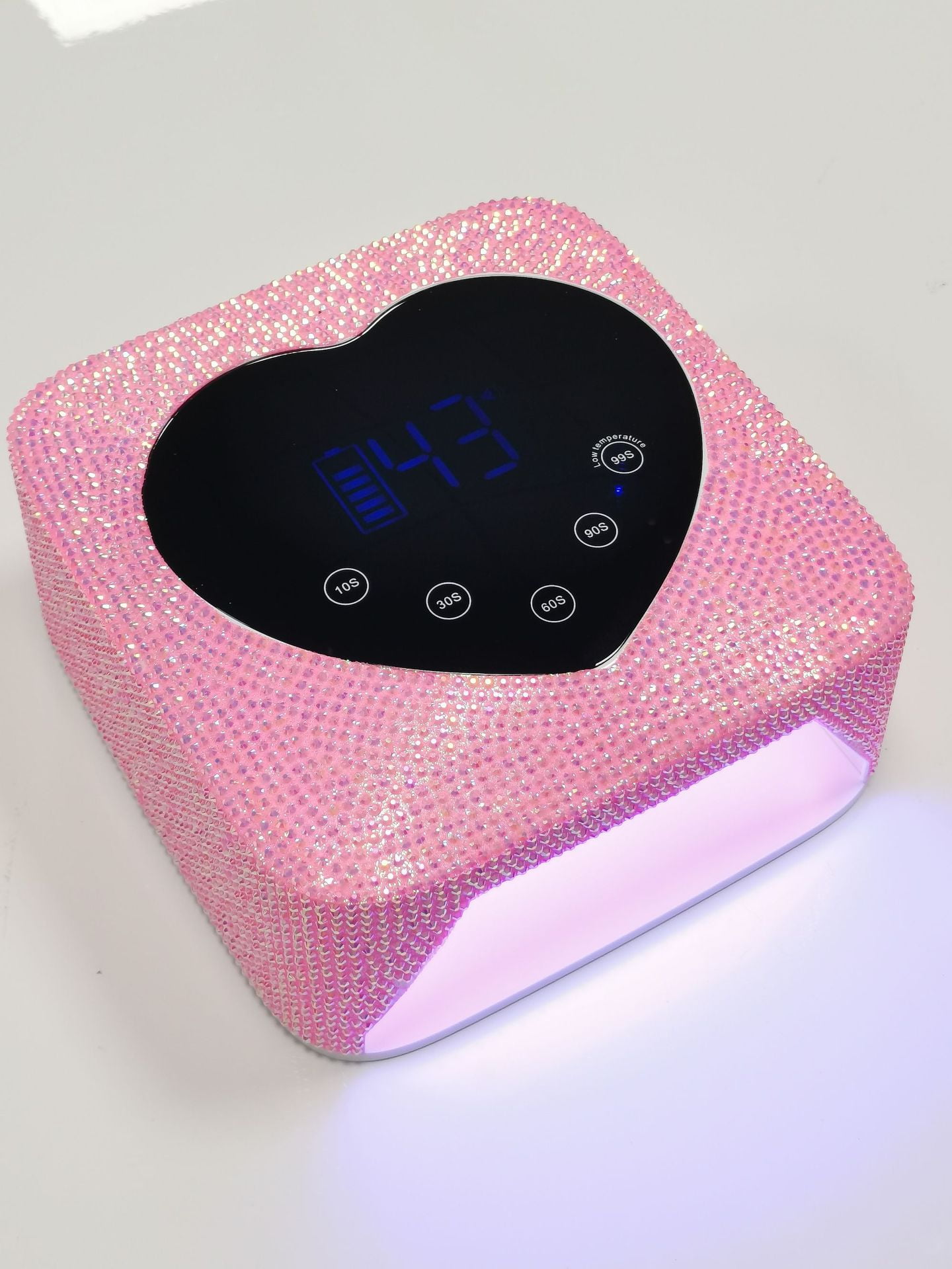 X20 Diamond-Embedded High-Power Nails Phototherapy Lamp Quick-Drying Nail Baking Gel Phototherapy Lamp 5-Speed Timing UV/LED Nail Lamp