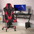 thumbnail image 1 of Flash Furniture X20 Ergonomic LeatherSoft Swivel Reclining Gaming Chair with Transparent Roller, 1 of 4
