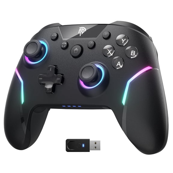 X20 Wireless Gaming Controller with RGB Backlit, 2-Stage Hall Effect Sticks, 1000Hz Polling Rate, 6-Axis Gyro on Multi-Platform, Mech Buttons- Compatible PC/Switch/Steam/Android