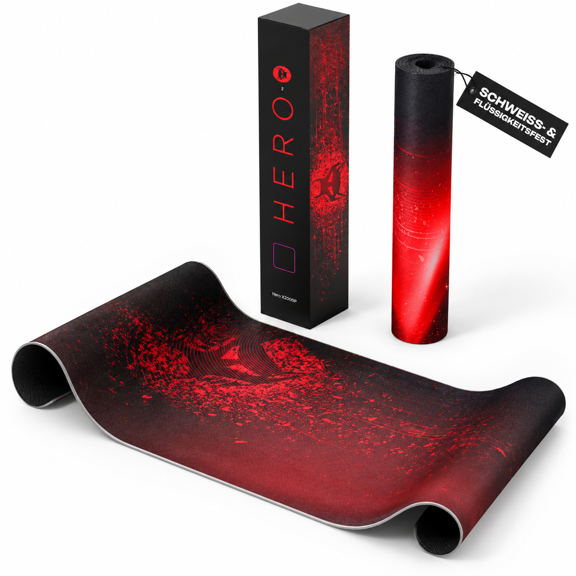X2000 Large Gaming Mouse Pad, Red, Thick Cloth Desk Mat with Non-Skid Edges