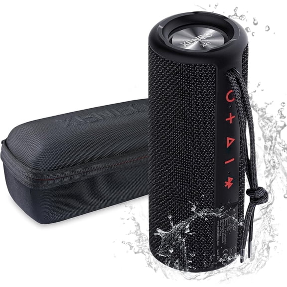 X21 Portable Outdoor   Speaker  with FM Radio,  SD Card Slot, AUX for Shower - Hard Travel Case Included