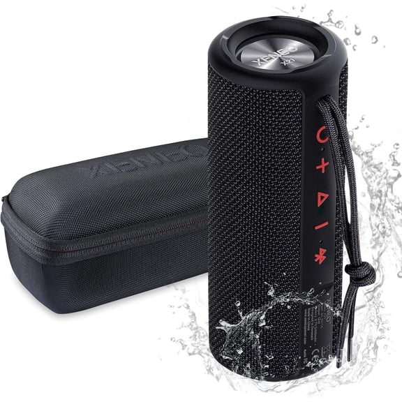 X21 Portable Outdoor   Speaker  with FM Radio,  SD Card Slot, AUX for Shower - Hard Travel Case Included