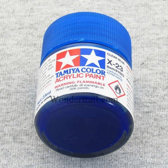 X23 Clear Blue Gloss Acrylic 23ml (3/4oz) Bottle Hobby Paint Tamiya