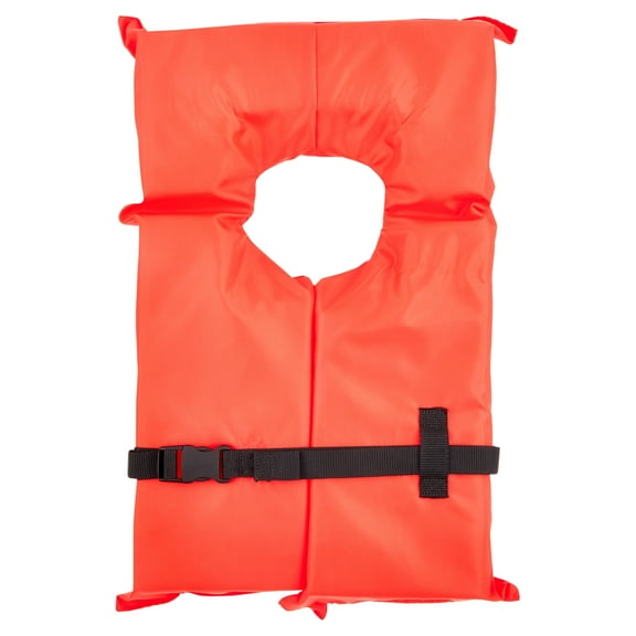 X2O U.S. Coast Guard Approved Type II Adult Life Jacket, Orange, Unisex