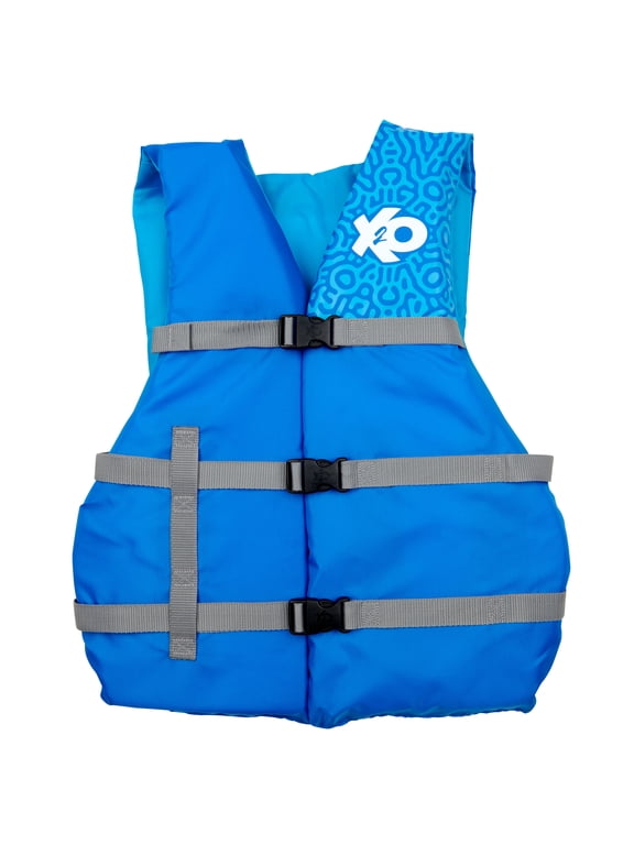 Universal Adult Life Vest and Jacket, (30" - 50" Chest), Blue Ocean Coral, Unisex