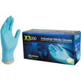 X3 200 Blue Nitrile Industrial Disposable Gloves, Medium by AMMEX
