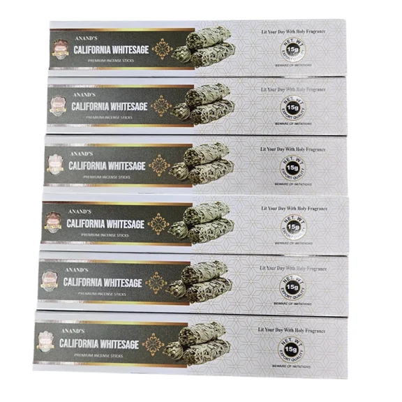 X3 | Anand Products | California White Sage | Incense Sticks | Pack Of 3 | 45G