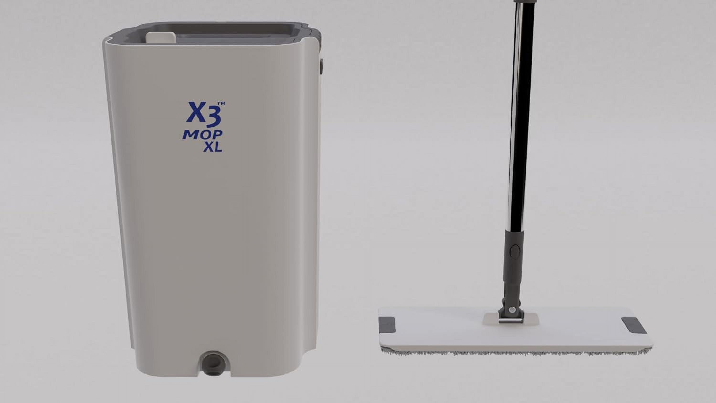 X3 Mop XL, Separates Dirty and Clean Water, 3Chamber Design, Flat Mop