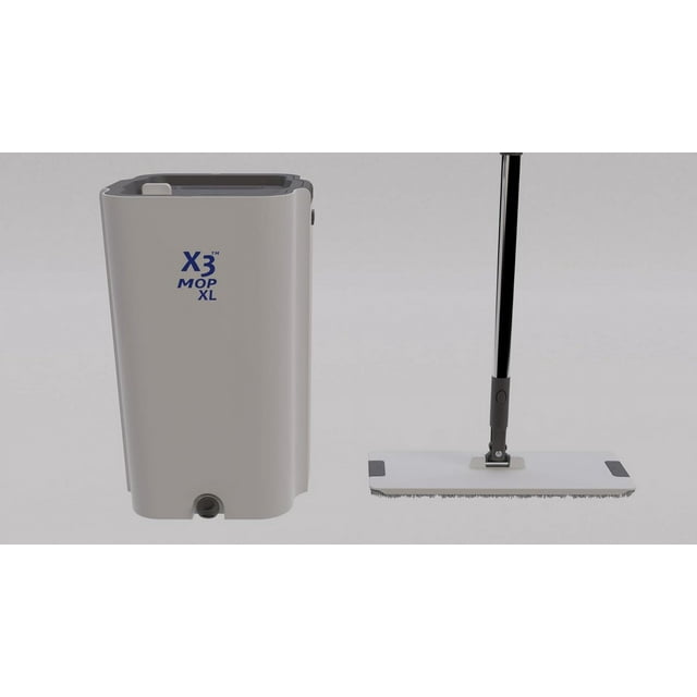 X3 Mop XL, Separates Dirty and Clean Water, 3Chamber Design, Flat Mop