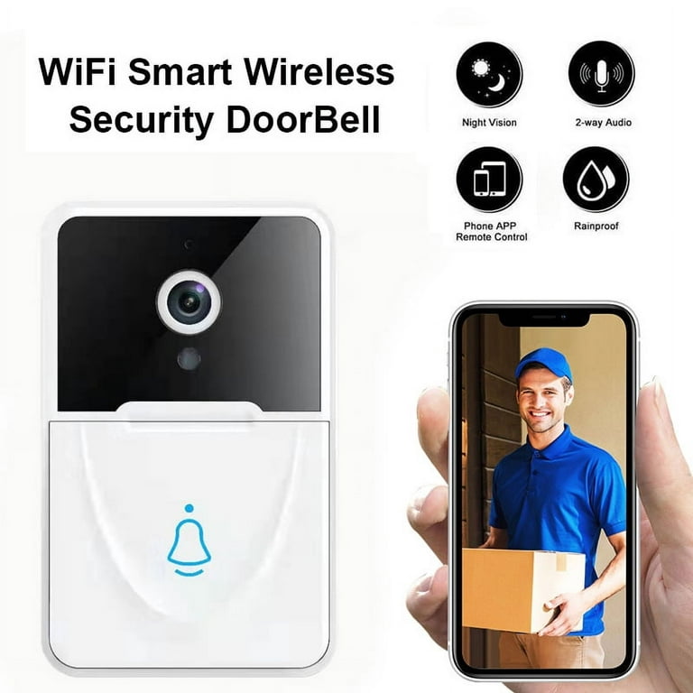 MOBI Smart Wireless Security Video Doorbell - Clear