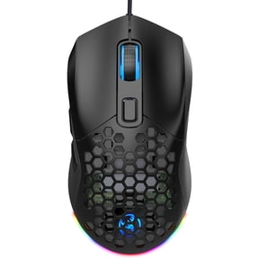 X300 Gaming Backlit Wired Ergonomic 6 Button Programmable with Macro Recording & wheel speed Set 7200 DPI for Windows PC (Black)