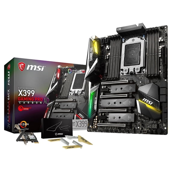 msi gaming amd ryzen threadripper ddr4 x399 tr4 atx desktop motherboard