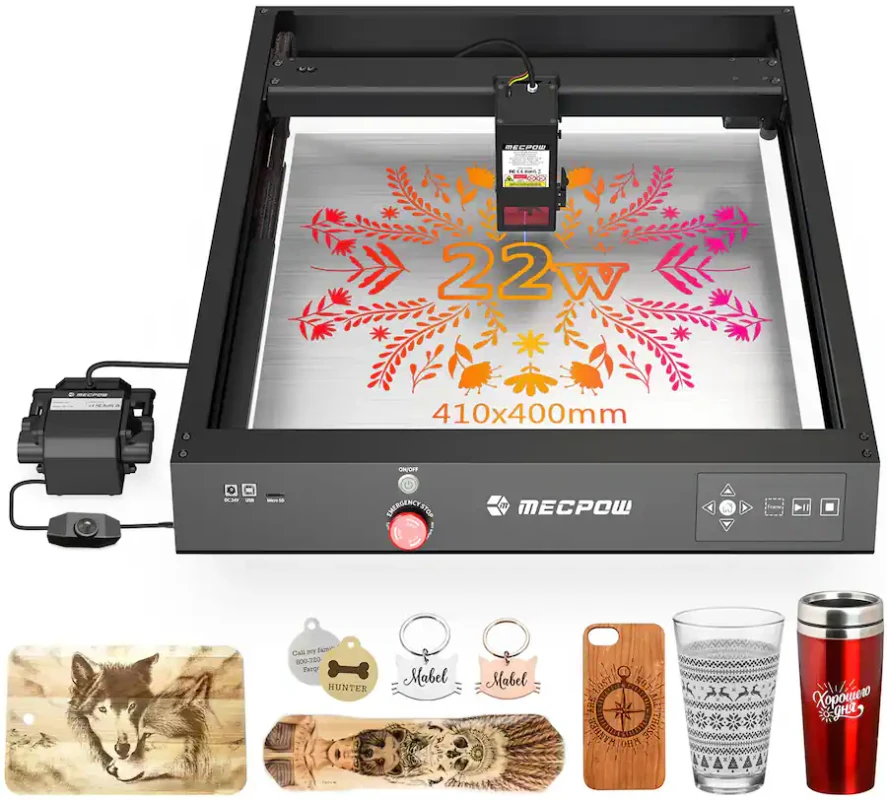 X4 Laser Engraver, 22W High Accuracy, 16.14" x 5.75" Working Area, Cutter Machine for Wood Metal Acrylic Leather DIY